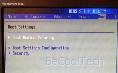 BIOS Boot Menu