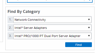Intel Download Find By Category Option Find