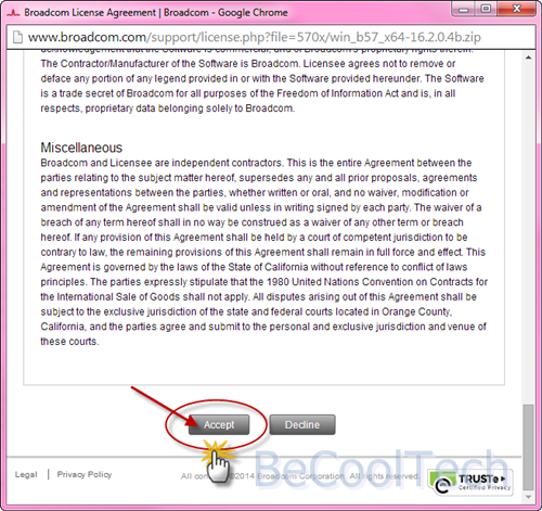 Broadcom Drivers Accept Download