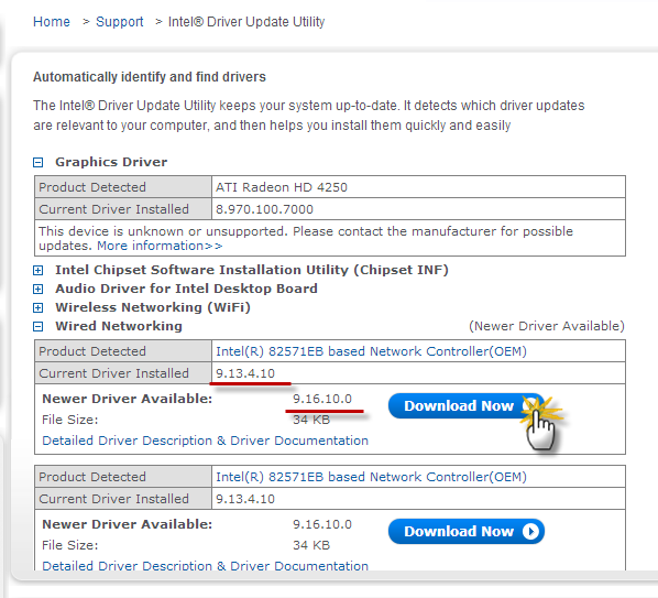 Intel Driver Check found