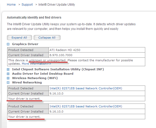 Intel Driver Utility recheck