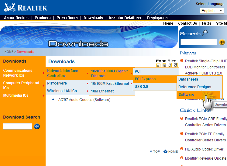 Realtek Drivers LAN PCI Express